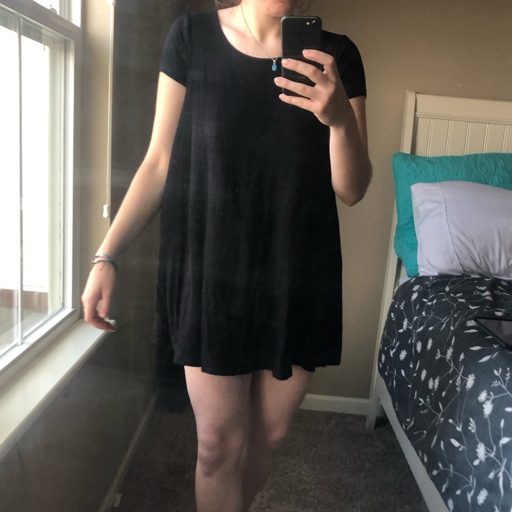 Black shift dress